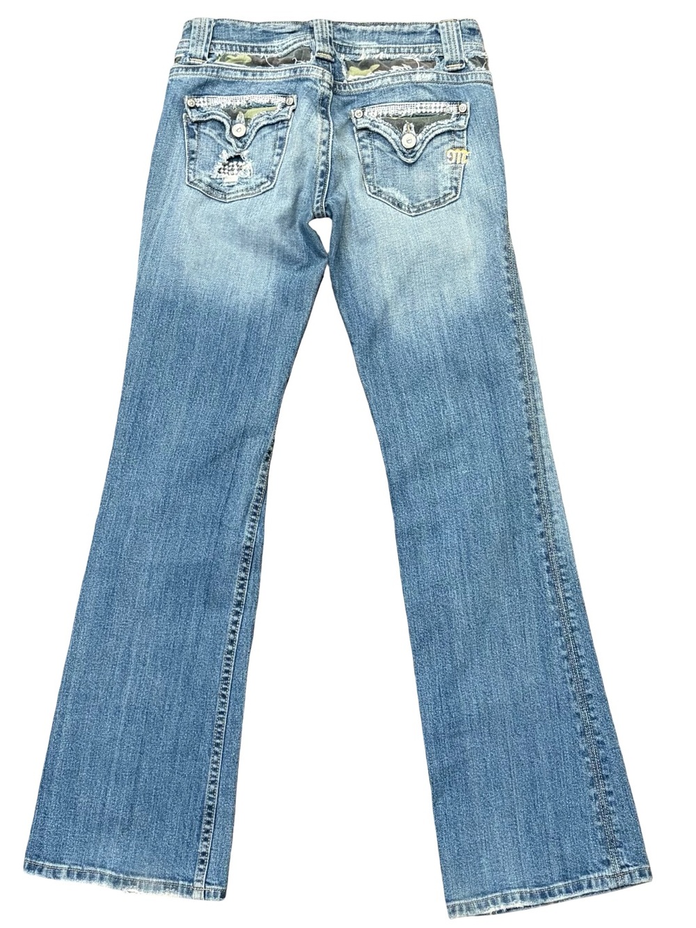 Miss Me Special Edition Jp4221bs Camouflage Rhinestone Bling Bootcut Size 26 - Picture 2 of 9